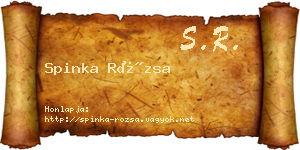 Spinka Rózsa névjegykártya